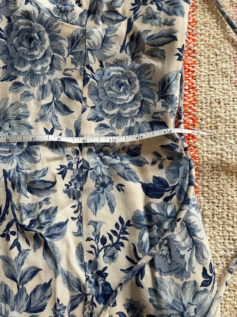 NWOT Dress Forum Floral Midi Slit Dress - Parisian Blue - Picture 8 of 10